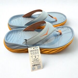 Hoka Women's Sandals in Light Blue and Orange